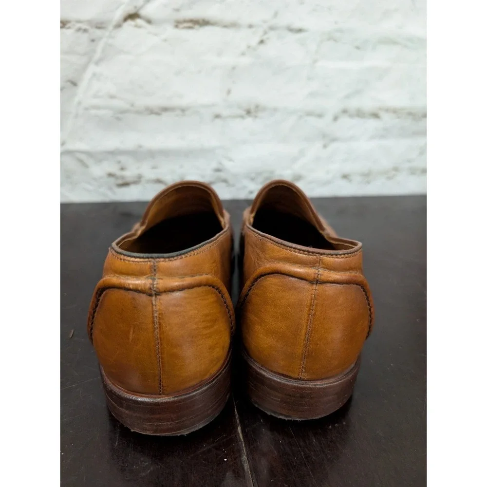 VTG 80s 90s Ralph Lauren Singleton Penny Loafers Mens 10.5D USA Calf Leather